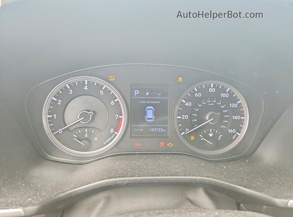 5NMS23AD3LH142868 2020 HYUNDAI SANTA Blue Vista del cuadro de instrumentos