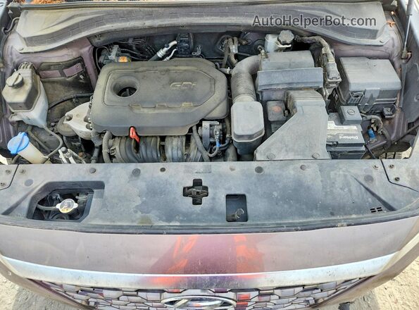 5NMS23AD4KH015903 2019 HYUNDAI SANTA Brown Widok komory silnika