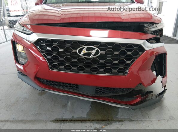 5NMS23AD4LH167827 2020 HYUNDAI SANTA FE Red Instrument cluster view