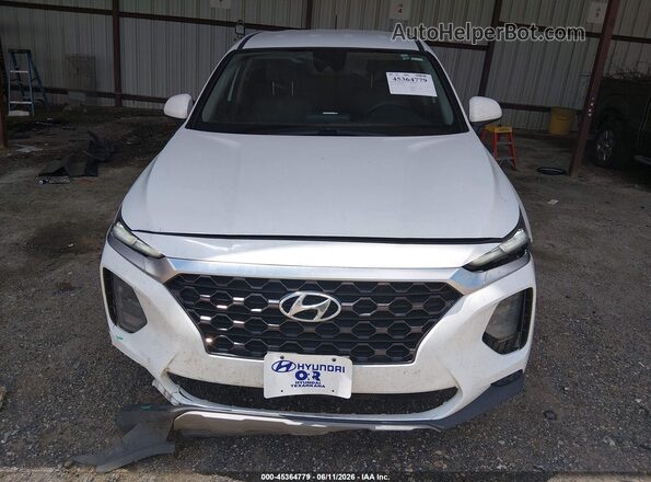 5NMS23AD5KH008300 2019 HYUNDAI SANTA FE White Widok zestawu wskaźników