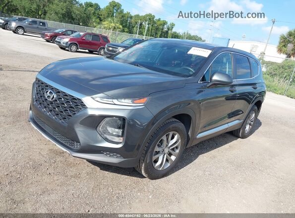 5NMS23AD6KH111158 2019 HYUNDAI SANTA FE Gray წინა მარცხენა ხედი სამი მეოთხედიდან
