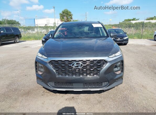 5NMS23AD6KH111158 2019 HYUNDAI SANTA FE Gray ხელსაწყოთა პანელის ხედი