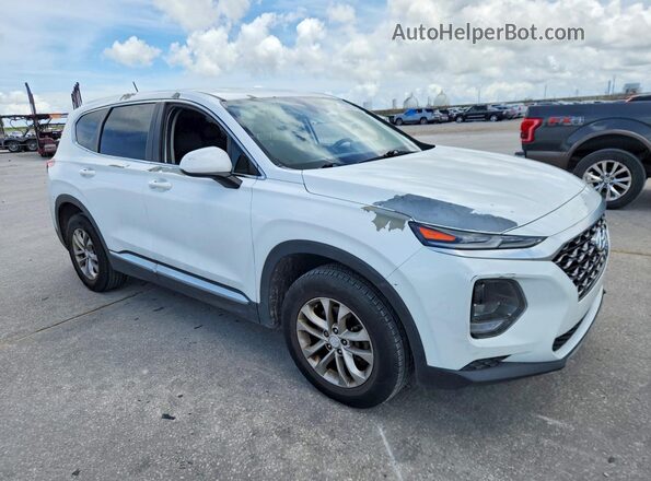 5NMS23AD6KH117140 2019 HYUNDAI SANTA Белый Передняя правая четверть