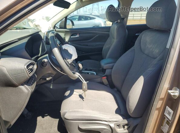 5NMS23AD7KH014664 2019 HYUNDAI SANTA Gray წინა სალონის ხედი