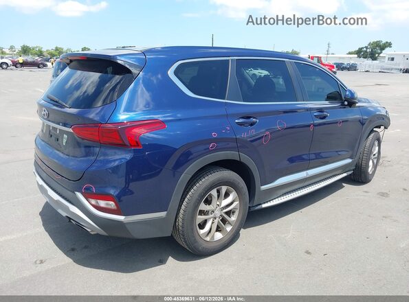 5NMS23AD8KH067082 2019 HYUNDAI SANTA FE Blue Tył prawy