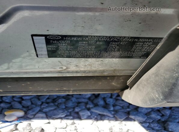 5NMS24AJ4PH549339 2023 HYUNDAI SANTA Gray VIN კოდის სტიკერის ხედი