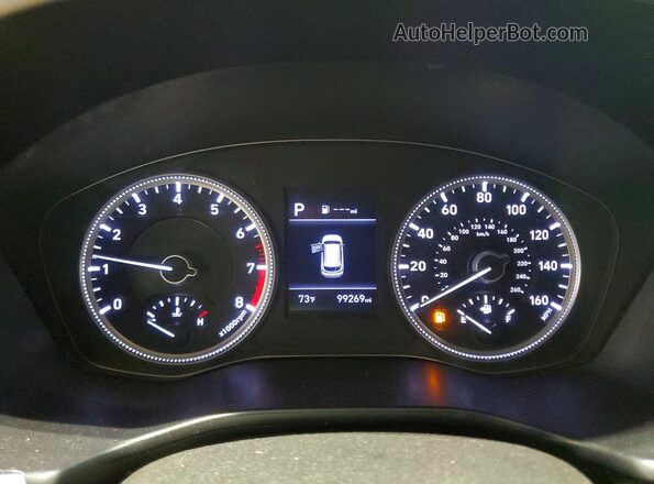 5NMS2CAD1KH084290 2019 HYUNDAI SANTA White Вид щитка приладів