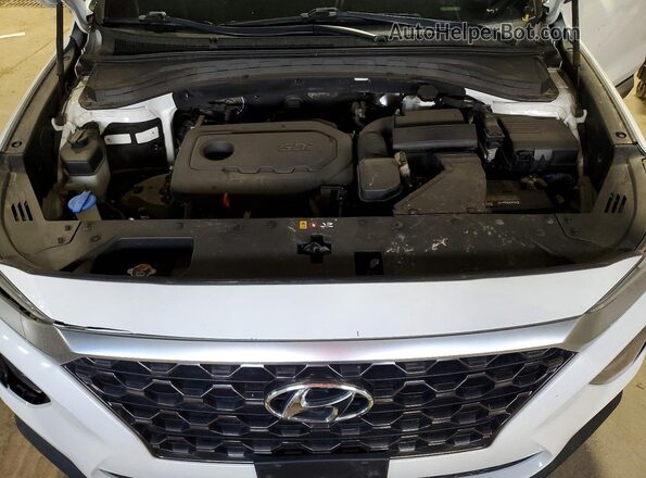 5NMS2CAD1KH084290 2019 HYUNDAI SANTA White Вид підкапотного простору