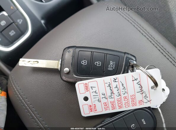 5NMS2CAD1LH145381 2020 HYUNDAI SANTA FE Silver Vista del salpicadero
