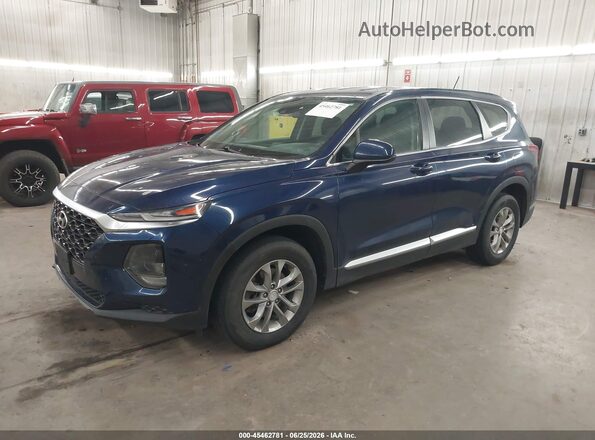 5NMS2CAD2KH122724 2019 HYUNDAI SANTA FE Синий Передняя левая четверть