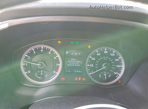 5NMS2CAD4KH051297 2019 HYUNDAI SANTA White Instrument cluster view