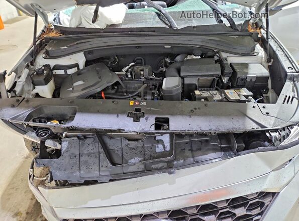5NMS2CAD4KH093694 2019 HYUNDAI SANTA Silver ძრავის განყოფილების ხედი