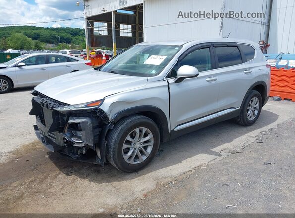 5NMS2CAD5KH083563 2019 HYUNDAI SANTA FE Silver Առջևի ձախ երեք քառորդ տեսարան