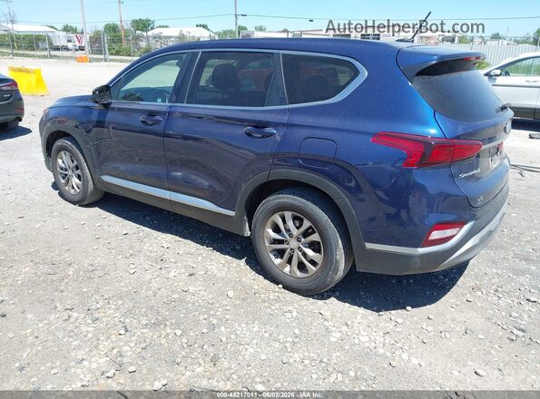 5NMS2CAD8KH097991 2019 HYUNDAI SANTA FE Синий Задняя левая четверть