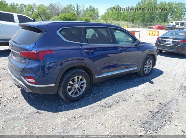 5NMS2CAD8KH097991 2019 HYUNDAI SANTA FE Синий Задняя правая четверть