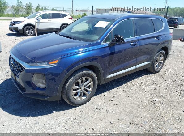 5NMS2CAD8KH097991 2019 HYUNDAI SANTA FE Синий Передняя левая четверть
