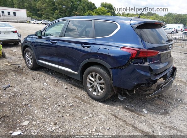 5NMS2CAD8KH120900 2019 HYUNDAI SANTA FE Blue Trasero izquierdo