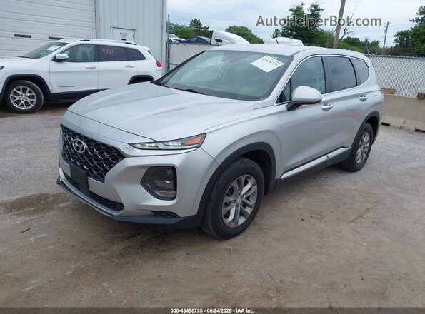 5NMS2CAD9KH136457 2019 HYUNDAI SANTA FE Silver წინა მარცხენა ხედი სამი მეოთხედიდან