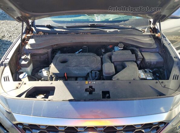 5NMS2CADXKH001990 2019 HYUNDAI SANTA Silver ძრავის განყოფილების ხედი