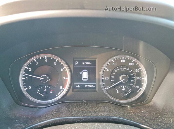 5NMS2CADXKH001990 2019 HYUNDAI SANTA Silver ხელსაწყოთა პანელის ხედი