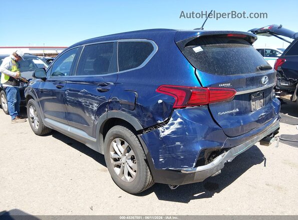 5NMS2CADXLH145542 2020 HYUNDAI SANTA FE Blue Задня ліва чверть