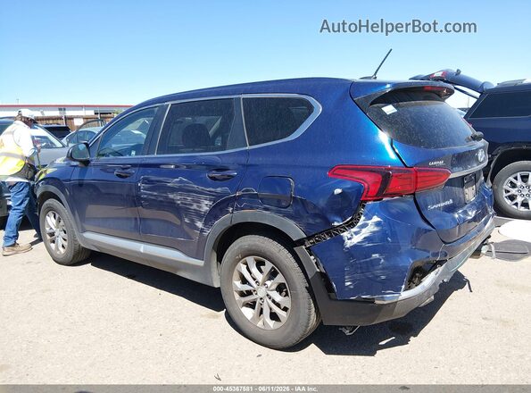 5NMS2CADXLH145542 2020 HYUNDAI SANTA FE Blue Вид задньої частини салону