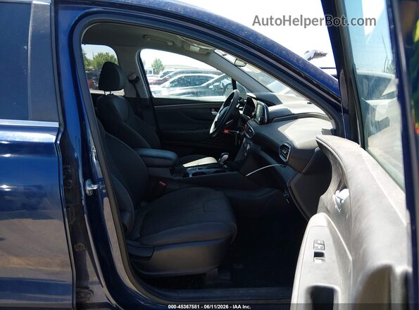 5NMS2CADXLH145542 2020 HYUNDAI SANTA FE Blue Вид салону спереду