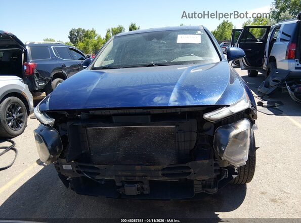5NMS2CADXLH145542 2020 HYUNDAI SANTA FE Blue Вид панелі приладів