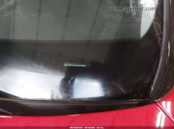 5NMS2DAJ5NH430924 2022 HYUNDAI SANTA FE Red Vista del compartimento del motor