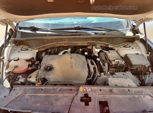5NMS2DAJ6PH504712 2023 HYUNDAI SANTA Silver Vista del compartimento del motor