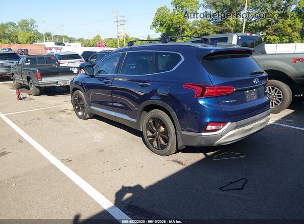 5NMS33AA4LH167507 2020 HYUNDAI SANTA FE Blue Trasero izquierdo