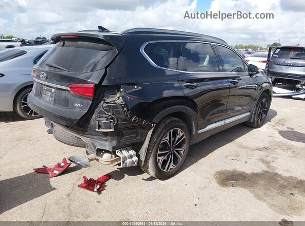 5NMS33AAXLH144412 2020 HYUNDAI SANTA FE Черный Задняя правая четверть