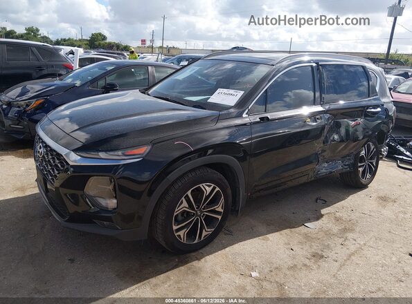 5NMS33AAXLH144412 2020 HYUNDAI SANTA FE Черный Передняя левая четверть
