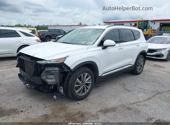 5NMS33AD0KH012591 2019 HYUNDAI SANTA FE White Front left