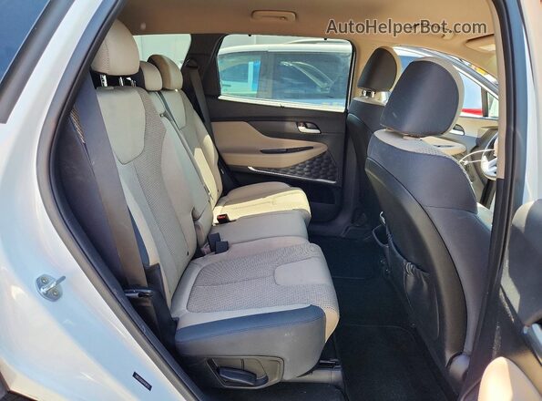 5NMS33AD0KH038723 2019 HYUNDAI SANTA White უკანა სალონის ხედი