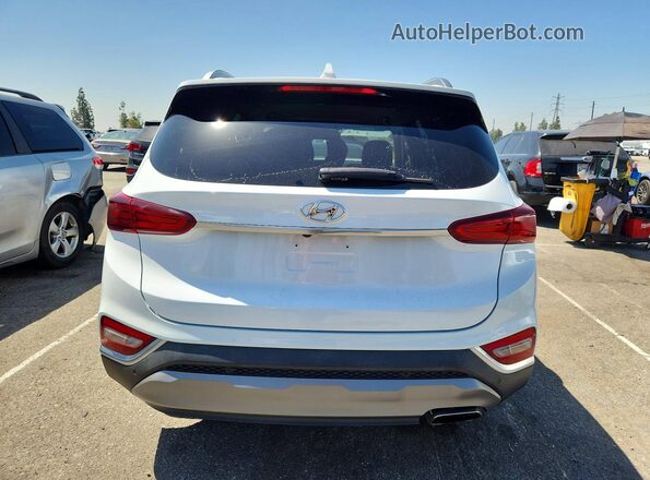 5NMS33AD0KH038723 2019 HYUNDAI SANTA White უკანა ხედი