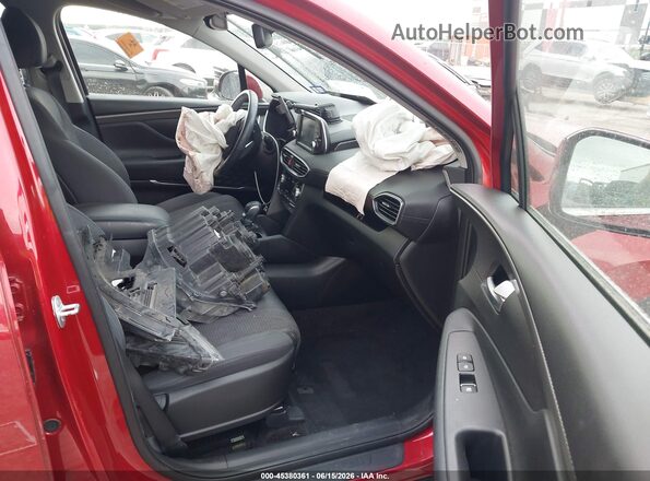 5NMS33AD0KH043548 2019 HYUNDAI SANTA FE Red Widok wnętrza z przodu