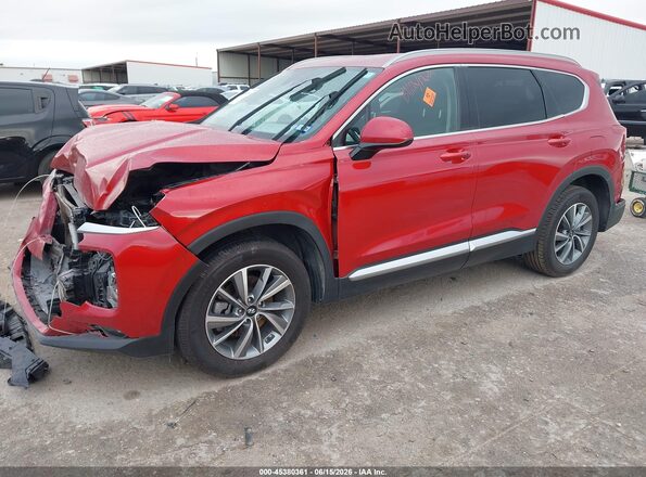 5NMS33AD0KH043548 2019 HYUNDAI SANTA FE Red Przód lewy