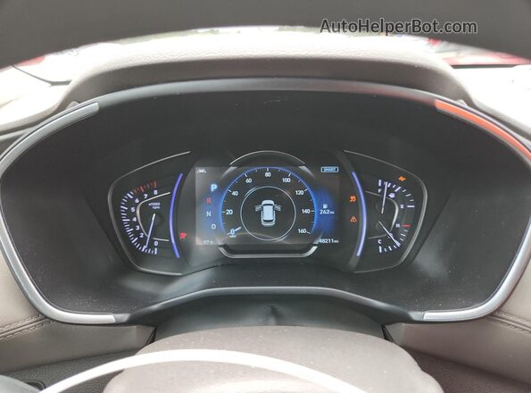 5NMS33AD0KH059166 2019 HYUNDAI SANTA Blue Vista del cuadro de instrumentos