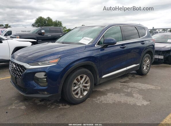 5NMS33AD1LH185814 2020 HYUNDAI SANTA FE Dark Blue Передняя левая четверть