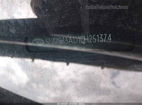 5NMS33AD1LH251374 2020 HYUNDAI SANTA FE Silver 