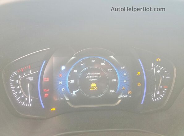 5NMS33AD3LH254163 2020 HYUNDAI SANTA Blue Vista del cuadro de instrumentos