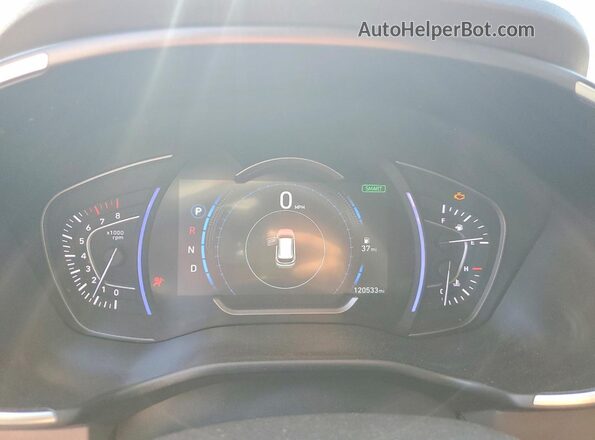5NMS33AD5KH063634 2019 HYUNDAI SANTA White Вид щитка приладів