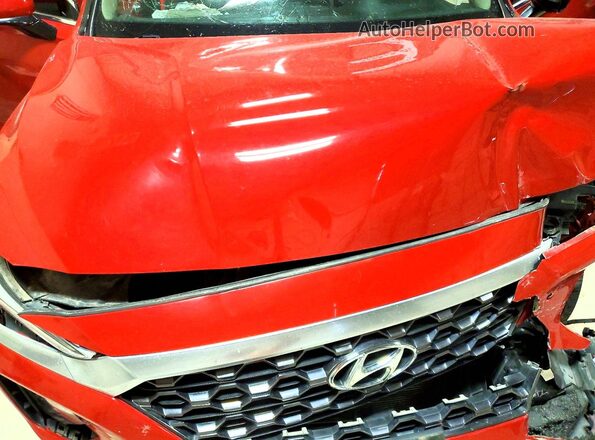 5NMS33AD5LH300348 2020 HYUNDAI SANTA Red Vista del compartimento del motor