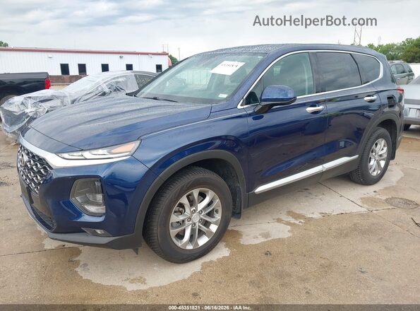 5NMS33AD7LH153708 2020 HYUNDAI SANTA FE Blue Передня ліва чверть