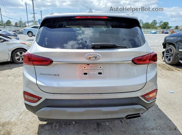 5NMS33ADXKH065802 2019 HYUNDAI SANTA Silver უკანა ხედი