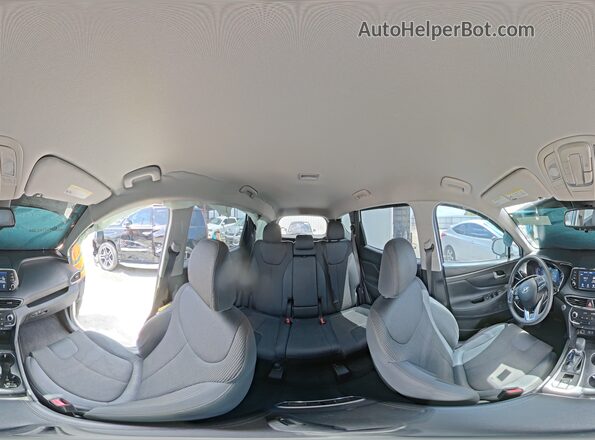5NMS33ADXKH065802 2019 HYUNDAI SANTA Silver სალონის 360-გრადუსიანი ხედი