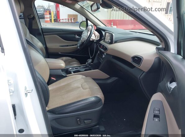 5NMS33ADXLH205042 2020 HYUNDAI SANTA FE White Սալոնի դիմացի տեսք