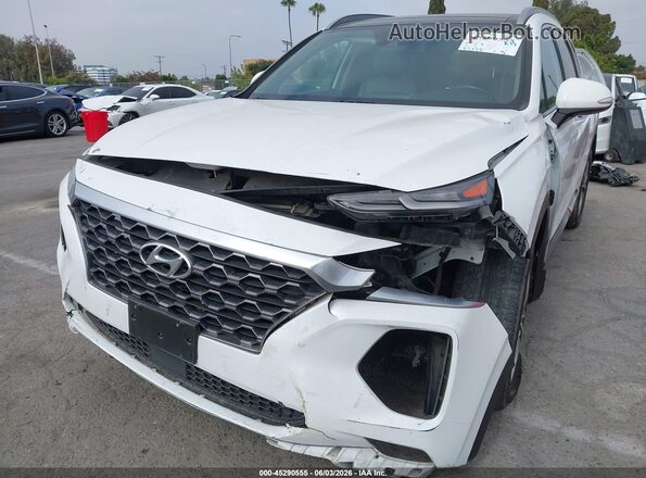 5NMS33ADXLH205042 2020 HYUNDAI SANTA FE White Դիմացի տեսք