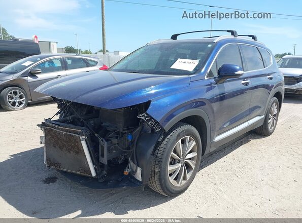 5NMS33ADXLH299231 2020 HYUNDAI SANTA FE Blue Front left